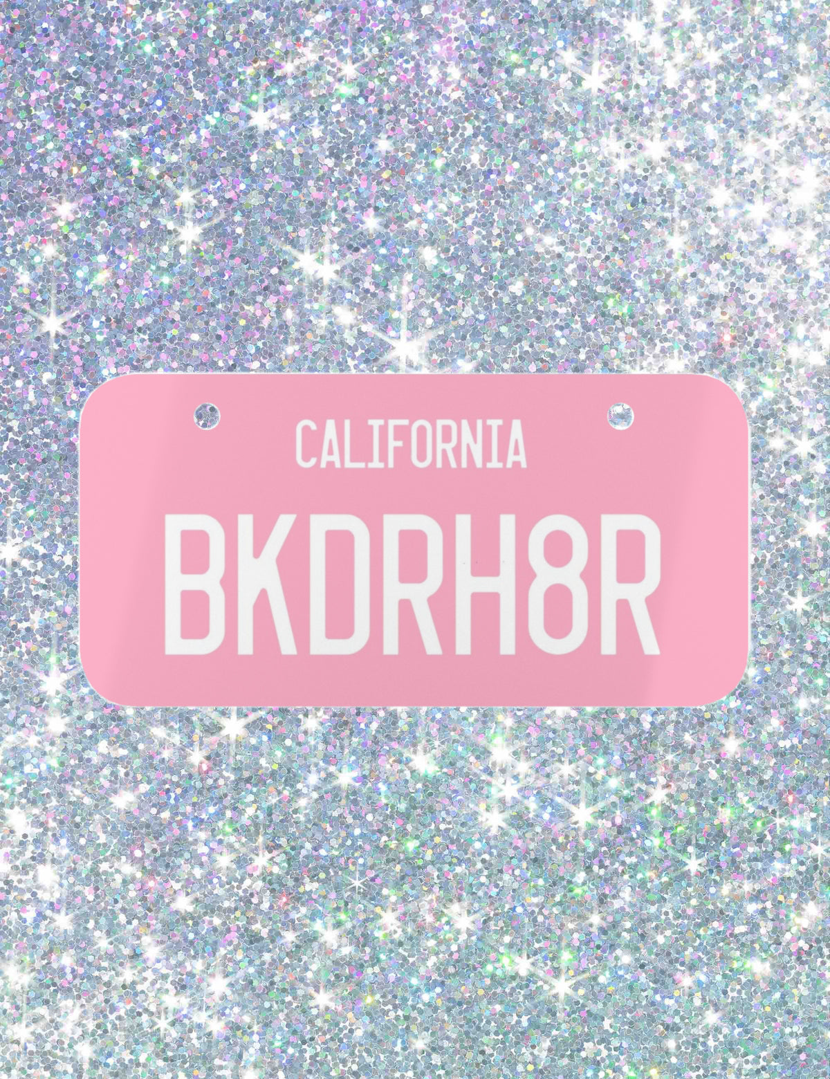 BKDRH8R Mini License Plate (Pink)