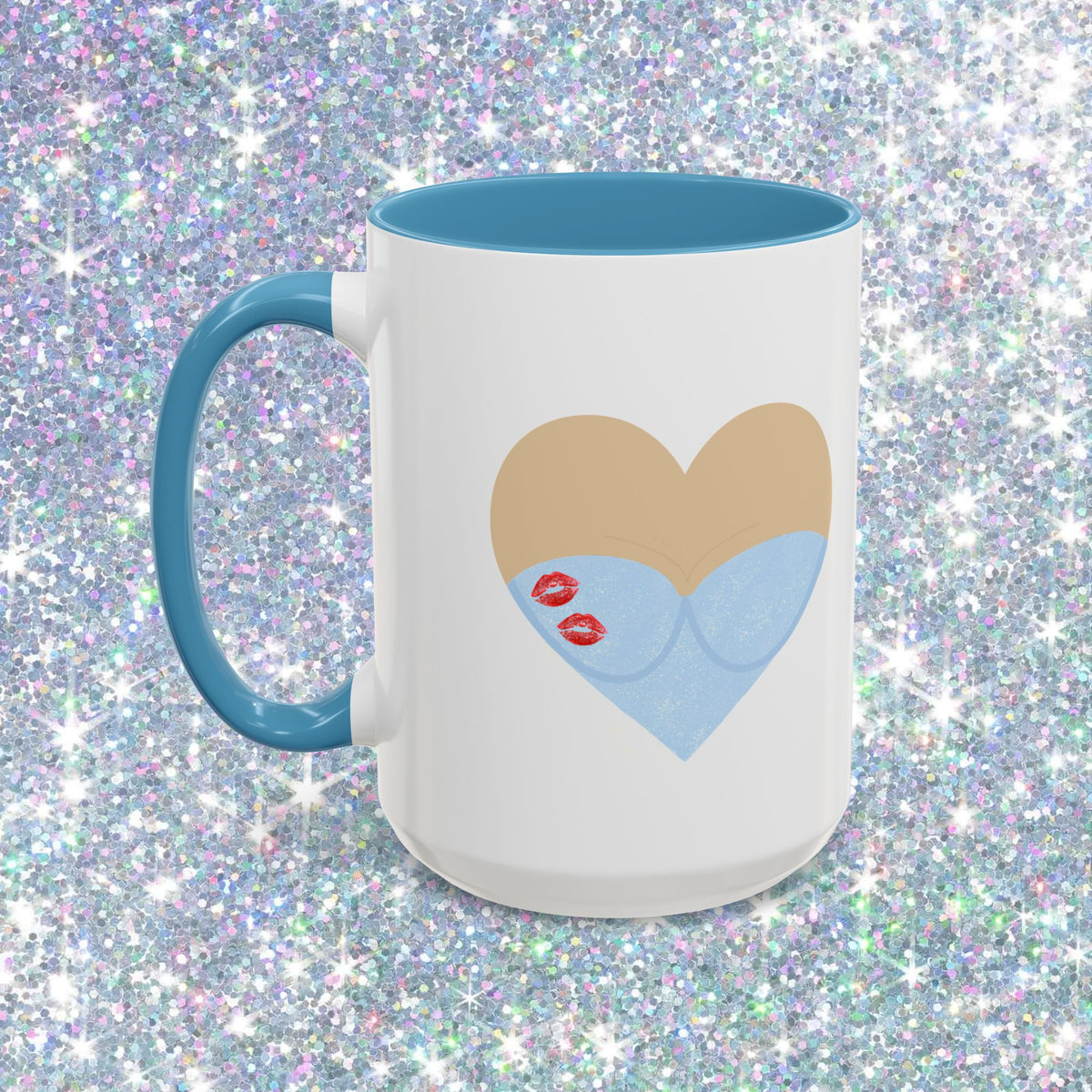 Short n Sweet Bodysuit Heart Mug (blue)