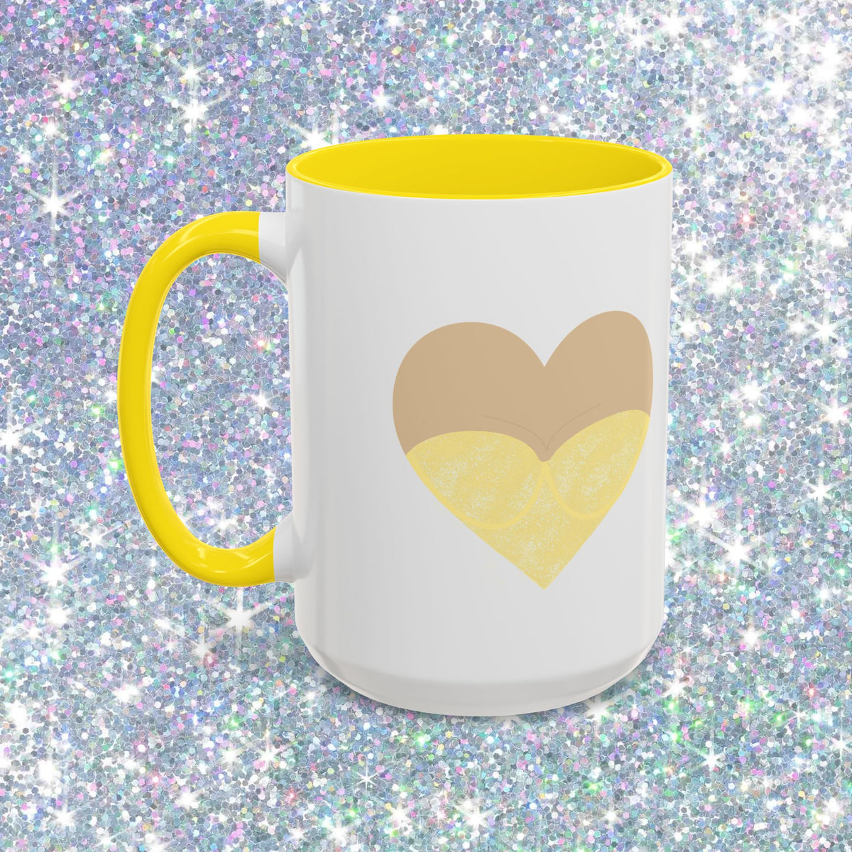 Short n Sweet Bodysuit Heart Mug (yellow)
