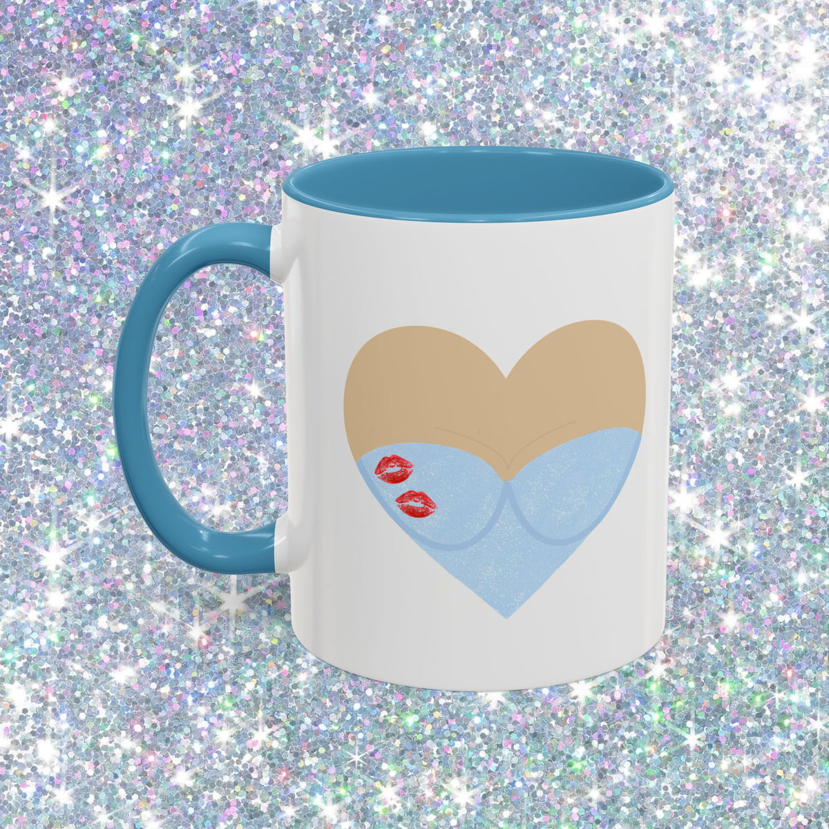 Short n Sweet Bodysuit Heart Mug (blue)