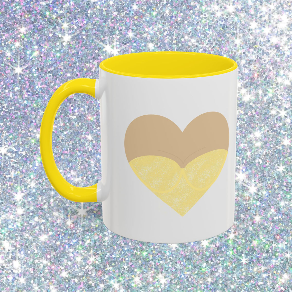 Short n Sweet Bodysuit Heart Mug (yellow)