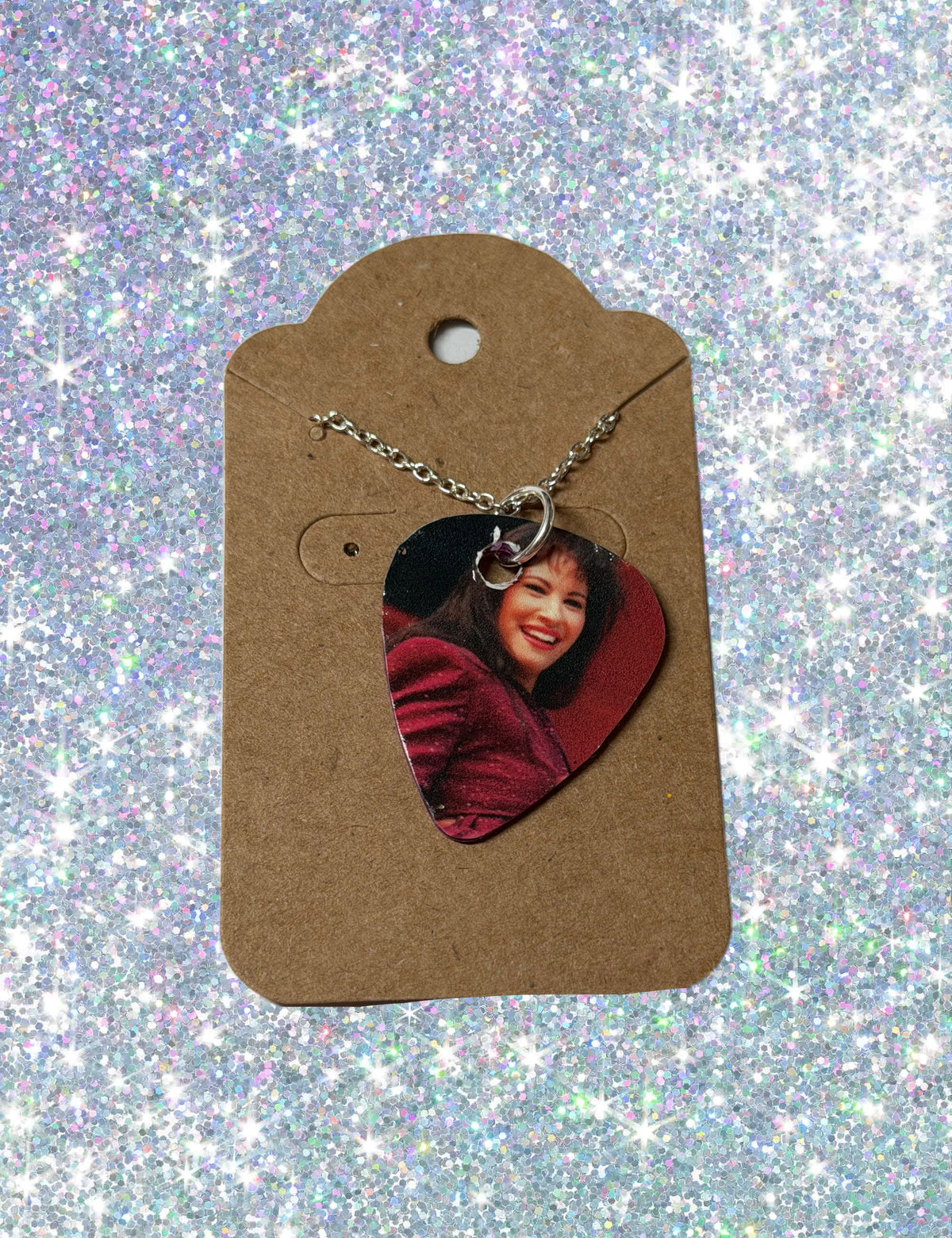 Selena Guitar Pick Necklace