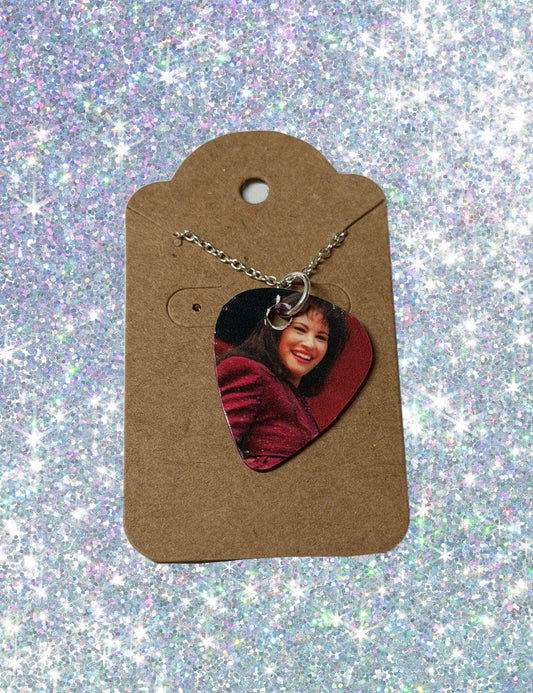 Selena Guitar Pick Necklace