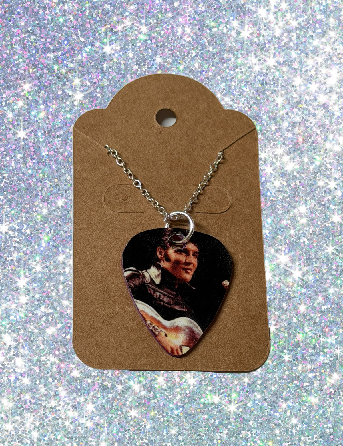 Elvis Guitar Pick Necklace